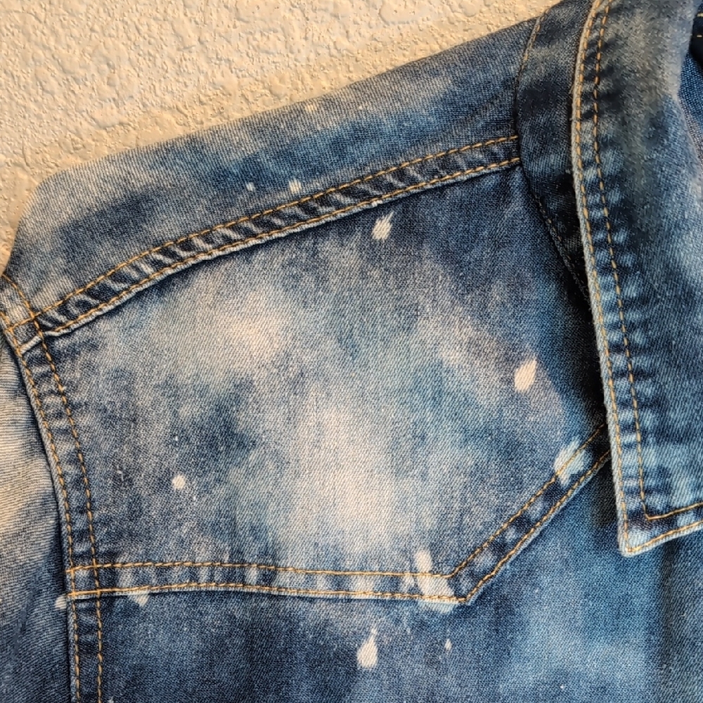 Rocawear Western Denim Button Down Shirt Y2K - Picture 6 of 9